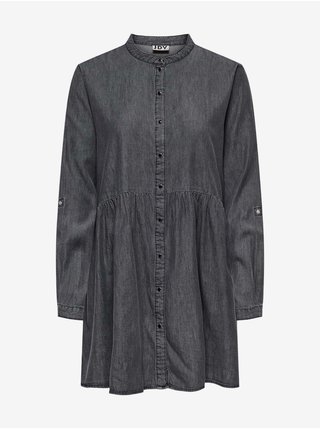 Tmavě šedé džínové košilové šaty Jacqueline de Yong Nelson