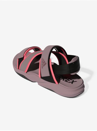 Tmavofialové dámske športové sandále adidas Performance Terrex Sumra