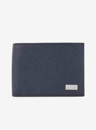 Tmavě modrá pánská kožená peněženka HUGO BOSS