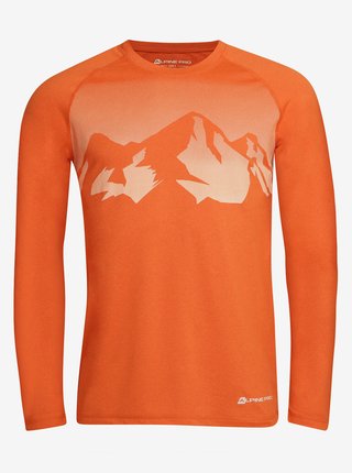 Oranžové pánské vzorované sportovní tričko Alpine Pro TAR 3