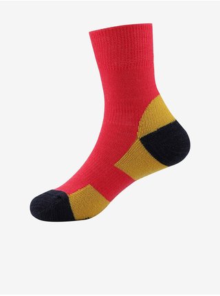 Dětské ponožky ALPINE PRO INDO - červená-žlutá