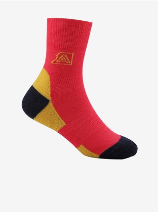 Žluto-červené dětské ponožky ALPINE PRO INDO
