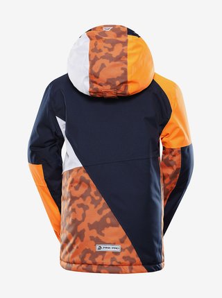 Dětská lyžařská bunda s membránou ptx ALPINE PRO HAPPO modrá-oranžová