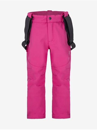 Růžové holčičí zateplené softshellové kalhoty LOAP Lomec