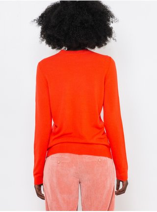 Neonovo oranžový sveter CAMAIEU