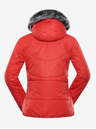 Červená dámská zimní bunda s kapucí Alpine Pro GABRIELLA 5 