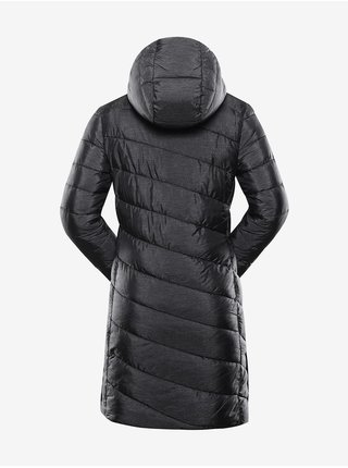Černý dámský nepromokavý prošívaný kabát Alpine Pro OMEGA 5 