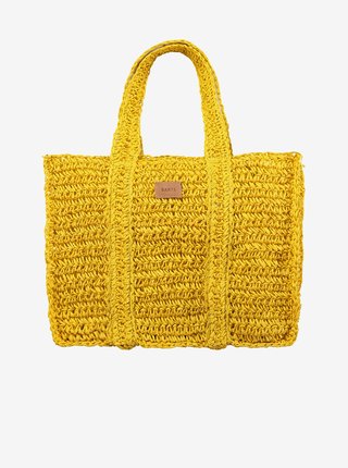 Žltá dámska plážová slamená taška BARTS