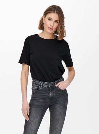Čierne dámske basic tričko ONLY New Only