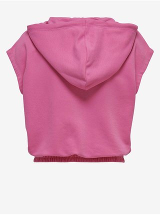 Růžová dámská mikinová vesta s kapucí ONLY Siva