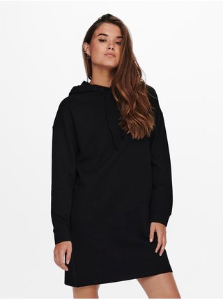 Černé dámské mikinové šaty s kapucí ONLY Dreamer