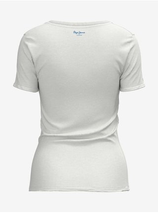Biele dámske tričko s potlačou Pepe Jeans Dafne