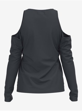 Tmavě šedé dámské tričko s odhalenými rameny Pepe Jeans Cora