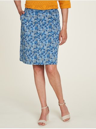 Modrá dámska vzorovaná sukňa Tranquillo