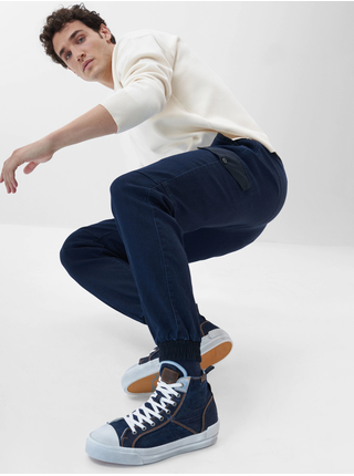 Tmavě modré pánské kalhoty s kapsami Salsa Jeans
