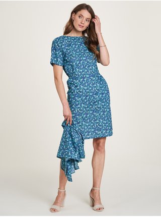 Modré dámské vzorované šaty Tranquillo