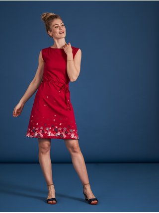 Červené dámské vzorované šaty Tranquillo