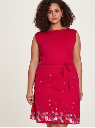 Červené dámske vzorované šaty Tranquillo