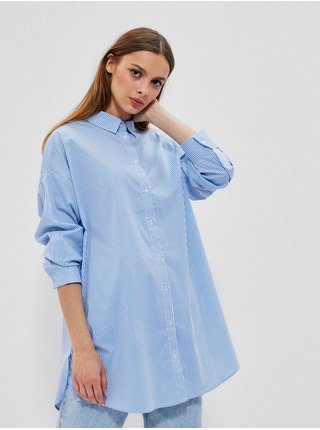 Modrá dámská pruhovaná košile Moodo