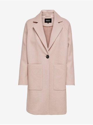 Růžový dámský kabát ONLY Victoria