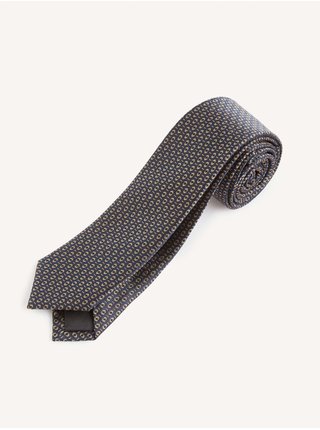 Tmavě modrá pánská vzorovaná kravata Celio Sitiegeo 