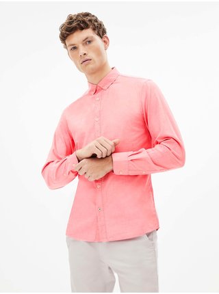 Růžová pánská košile Celio Napinpoint 