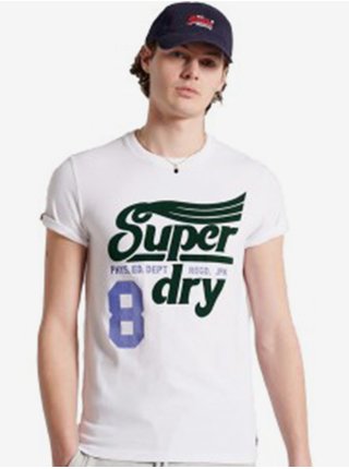 Bílé pánské tričko Superdry Collegiate Graphic Tee 