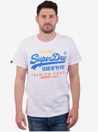 Bílé pánské tričko Superdry Vl Tri Lw Tee