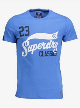 Modré pánské tričko Superdry Collegiate Graphic Tee 