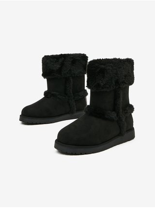 Černé holčičí zimní boty v semišové úpravě Levi's® Tide 