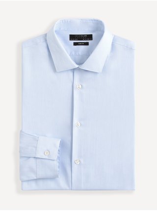 Světle modrá pánská formální košile Celio Rapid 