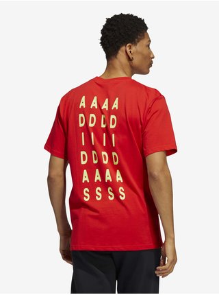 Červené pánské tričko adidas Originals Trefoil Forever