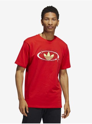 Červené pánské tričko adidas Originals Trefoil Forever