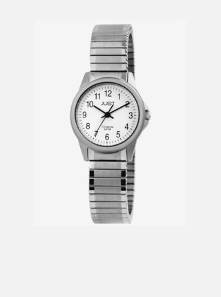Dámské hodinky s kovovým páskem ve stříbrné barvě Just 