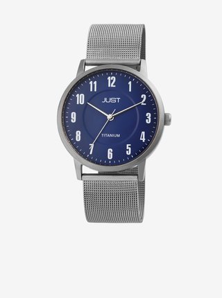 Pánské hodinky s nerezovým páskem ve stříbrné barvě Just  