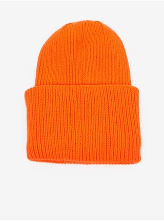 Oranžová pánska rebrovaná zimná čiapka Replay