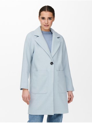 Světle modrý dámský kabát ONLY Victoria