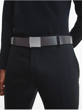 Černý pánský kožený pásek Calvin Klein Jeans