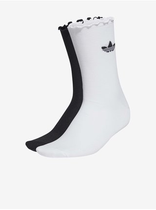 Sada dvoch párov ponožiek v bielej a čiernej farbe adidas Originals