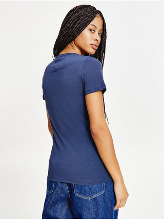 Tmavě modré dámské tričko s potiskem Tommy Jeans