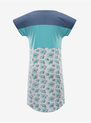 Bílo-modré dámské květované šaty Alpine Pro CLEYA