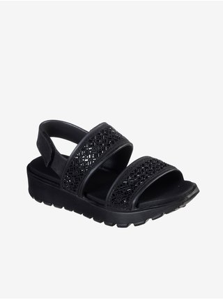Čierne dámske sandále Skechers