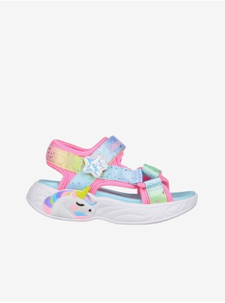 Růžové dívčí sandály Skechers