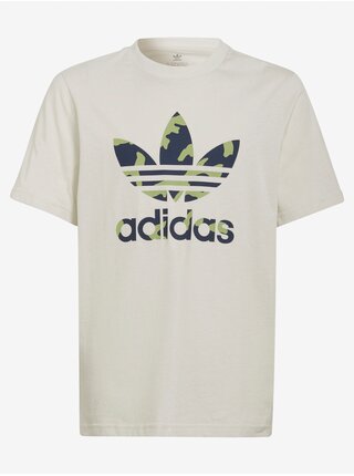 Krémové dětské tričko adidas Originals