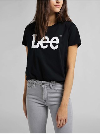 Černé dámské tričko s potiskem Lee