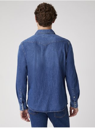 Modrá pánska rifľová košeľa Wrangler