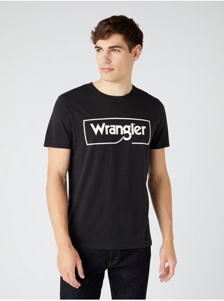 Černé pánské tričko s nápisem Wrangler