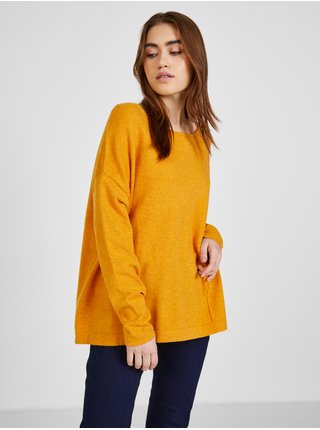 Oranžový svetr s příměsí vlny CAMAIEU