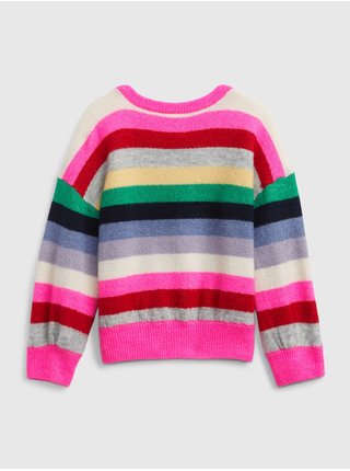 Šedý dievčenský pruhovaný sveter GAP