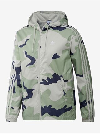 Světle zelená pánská maskačová lehká bunda adidas Originals